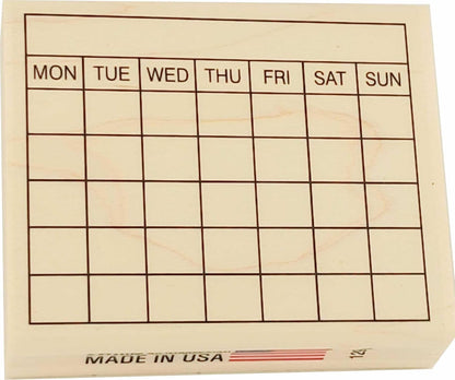 Stamps by Impression Journal, Habit Tracker, Calendar Rubber Stamp 2.25" x 2.75" 6 Row ST 1298