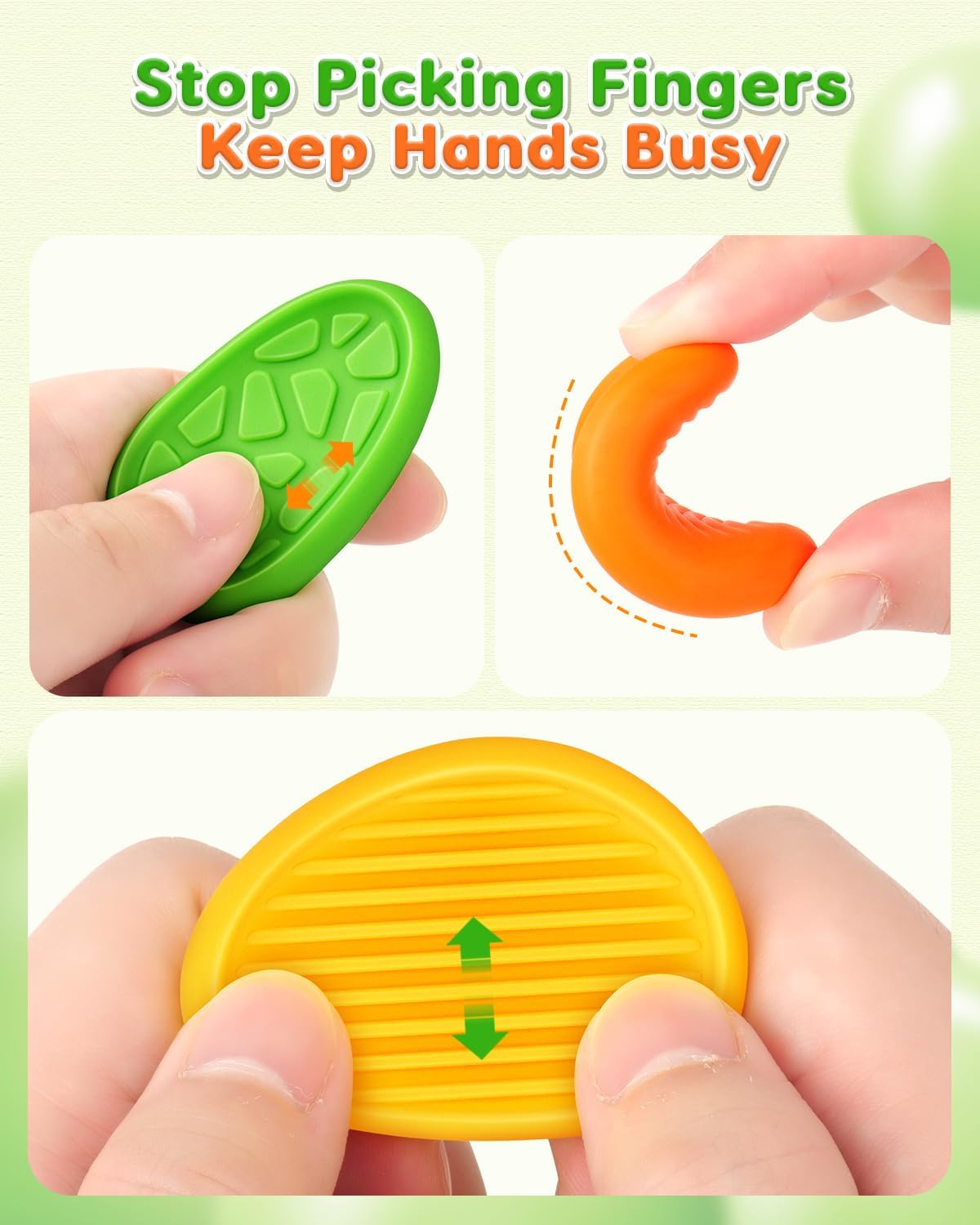 Fidget Toys Sensory Stone for Kids: 24 Pack Textured Worry Stones for Adults - Bulk Fidgets for Classroom Prizes Goodie Bag Stuffers - Quiet ADHD Tools for Autism - Back to School Supplies Gifts