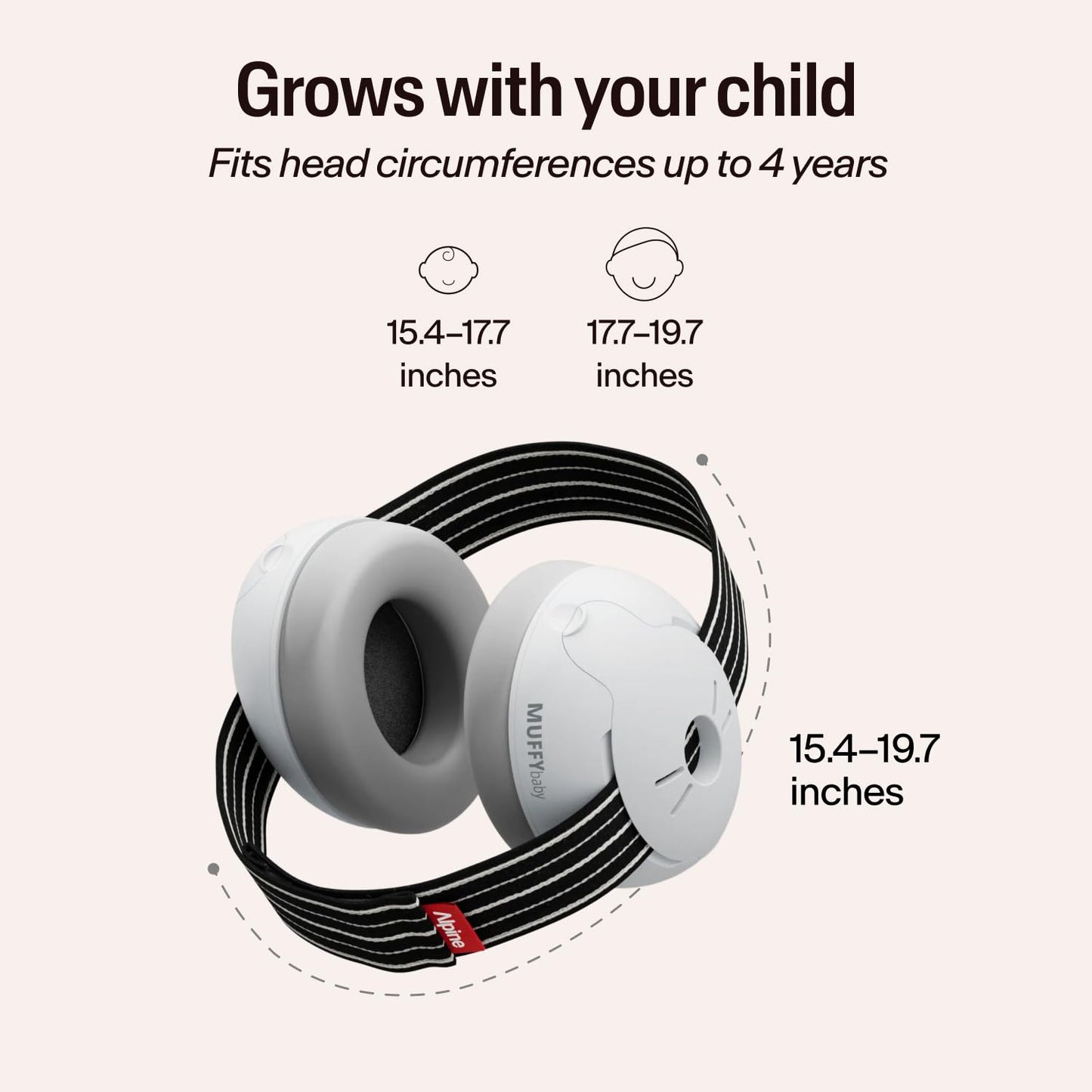 Alpine Muffy Baby Ear Protection for Babies and Toddlers up to 36 Months - CE & ANSI Certified - Noise Reduction Earmuffs - Comfortable Baby Headphones Against Hearing Damage & Improves Sleep - Blush
