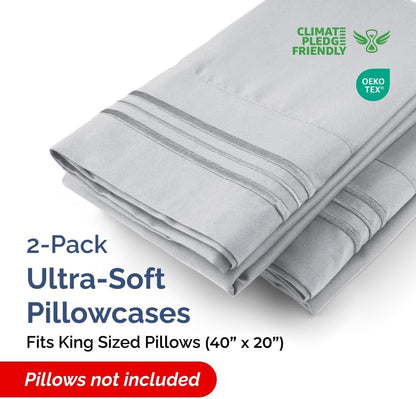 Standard Pillow Cases Set of 10 - Ultra Soft Hotel Quality Pillowcase Covers - Comfy, Cozy & Wrinkle Free - Shrink, Stain and Fade Resistant - Machine Washable Pillow Protectors - 10 Pcs Set - White - Colors A