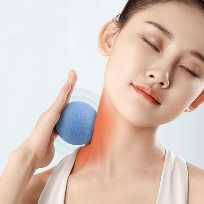 WOVTE Massage Lacrosse Ball for Sore Muscles, Shoulders, Neck, Back, Foot, Body, Deep Tissue, Trigger Point, Muscle Knots, Yoga and Myofascial Release (Blue)