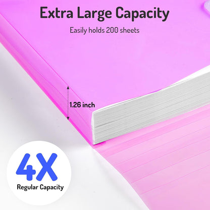 Forvencer Binder Pocket, Super Heavyweight Plastic Binder Folders