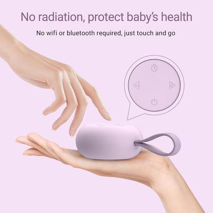 Portable Baby Sound Machine [White Noise for Babies Kids Adults][Timer Function][20 Soothing Sounds][Sleep Soother] 15 Hours Battery Life, Travel,Registry,Gifts,Shower,Clips on Baby Stroller