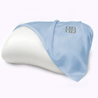 HighBeds Cervical Neck Pillow - Side Sleeper Pillow for Neck Pain Relief, Soft Ergonomic Memory Foam Pillows Ice Silk Zipperless Pillowcase, Eco-Friendly and Durable Material (White)