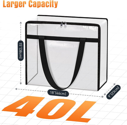 60L Clear Under Bed Storage Containers, Large Clothes Storage Bags