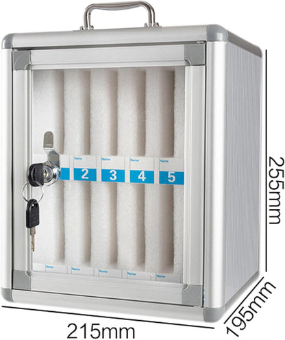 Cell Phone Charging Stations Phone Storage Cabinet Phone Storage Locker 24,36, 48, 60 Position Cell Phone Storage Box Pocket Chart Storage Locker Box With A Security Lock Can Be Carried (36slots )