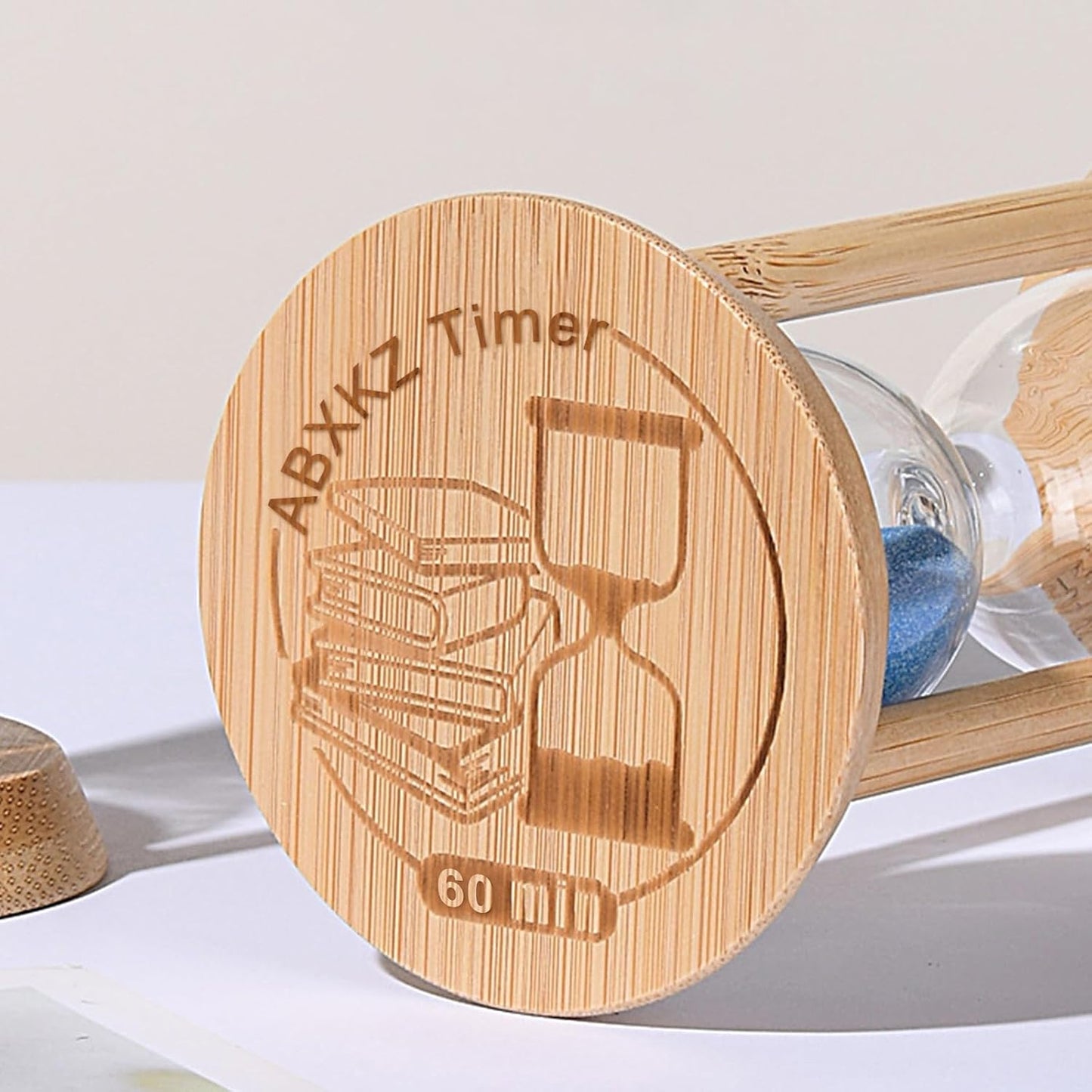 Hourglass 15 Minute,Wood Sand Timer 15 Min, Unbreakable Sandglass,Sand Watch for Study,Yoga,Cooking,Desk Decor & Gift,White