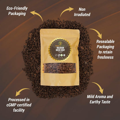 Cure Wid Pure Organic Valerian Root for Sleep 4oz - Cut & Sifted Loose Tea