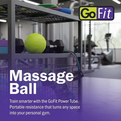 GoFit GoBall Trigger Point Massage Ball for Back, Shoulders, Legs and Glutes, 2.7 Inch Handheld Muscle Massage Tool for Targeted Pressure and Self-Massage