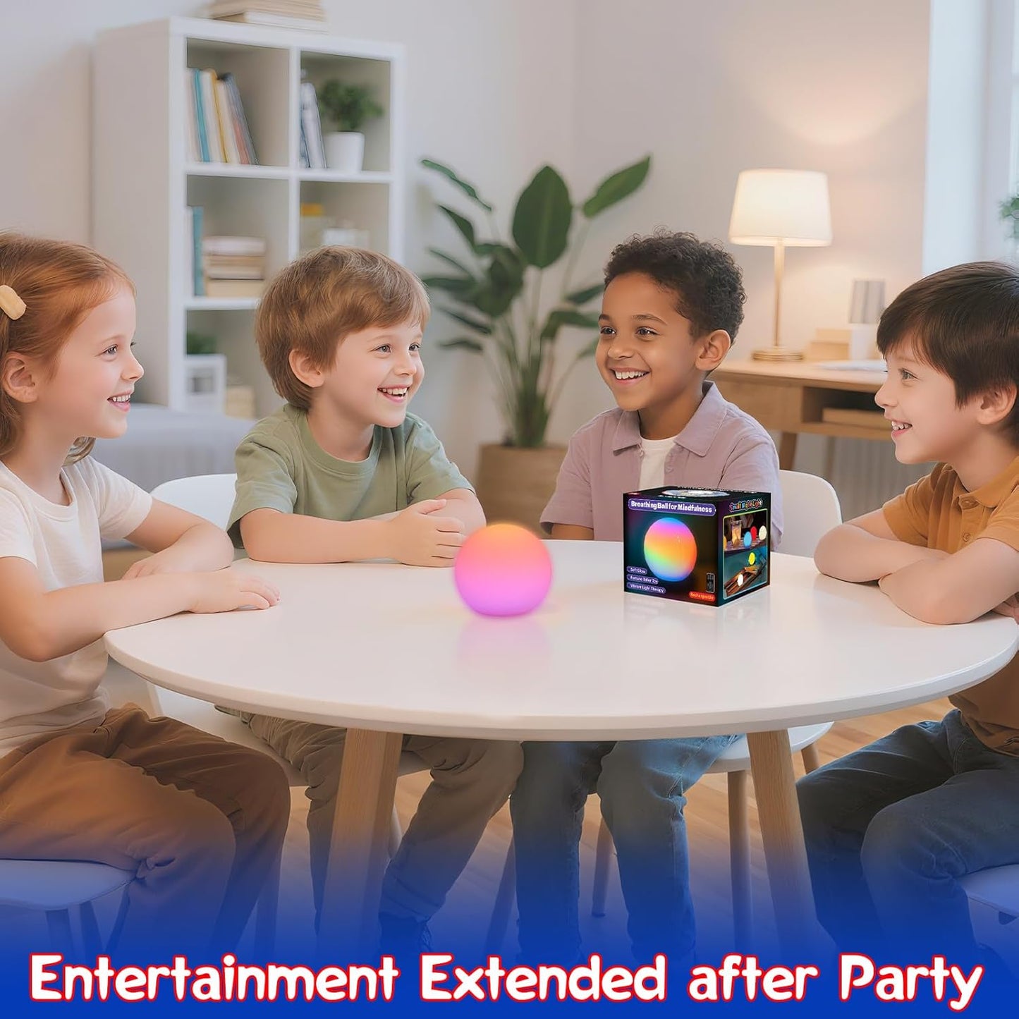 YESIE 'Breathing Ball'| Visual Meditation Tool Accessories for Mindfulness| Sound Guided| Calm Down from Stress & Anxiety Relief | Night Lamp for Adults & Kids| Sleep Aid| Remote Control