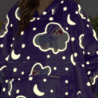 THREE POODLE Wearable Blanket Hoodie for Women, Oversized Sherpa Sweatshirt Blanket for Adults Men, Cozy Hooded Blankets, Gifts for Teen Girls Women Mom Sister