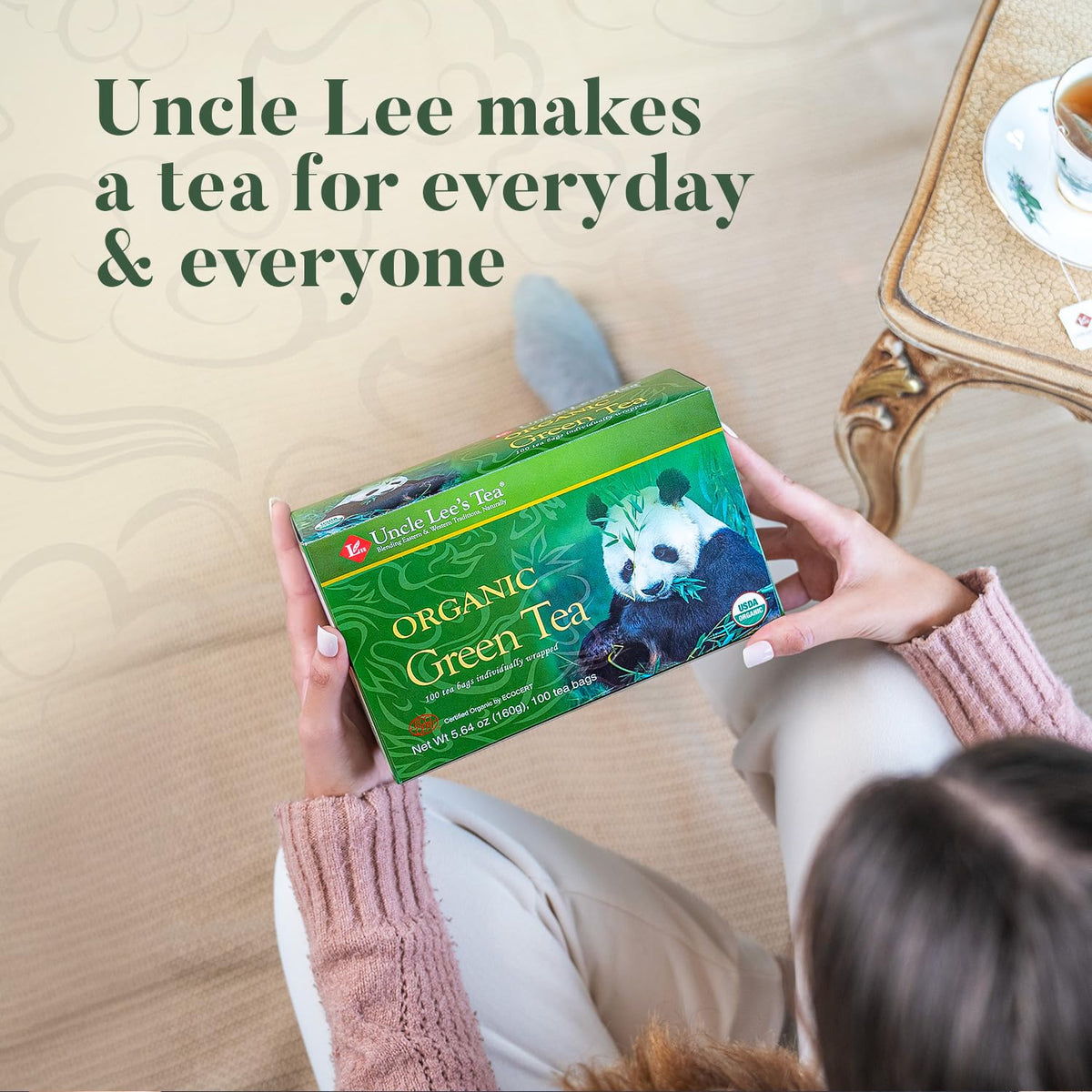 Uncle Lee's Organic Green Tea 4-Pack, 106 Count Ea Super Packs