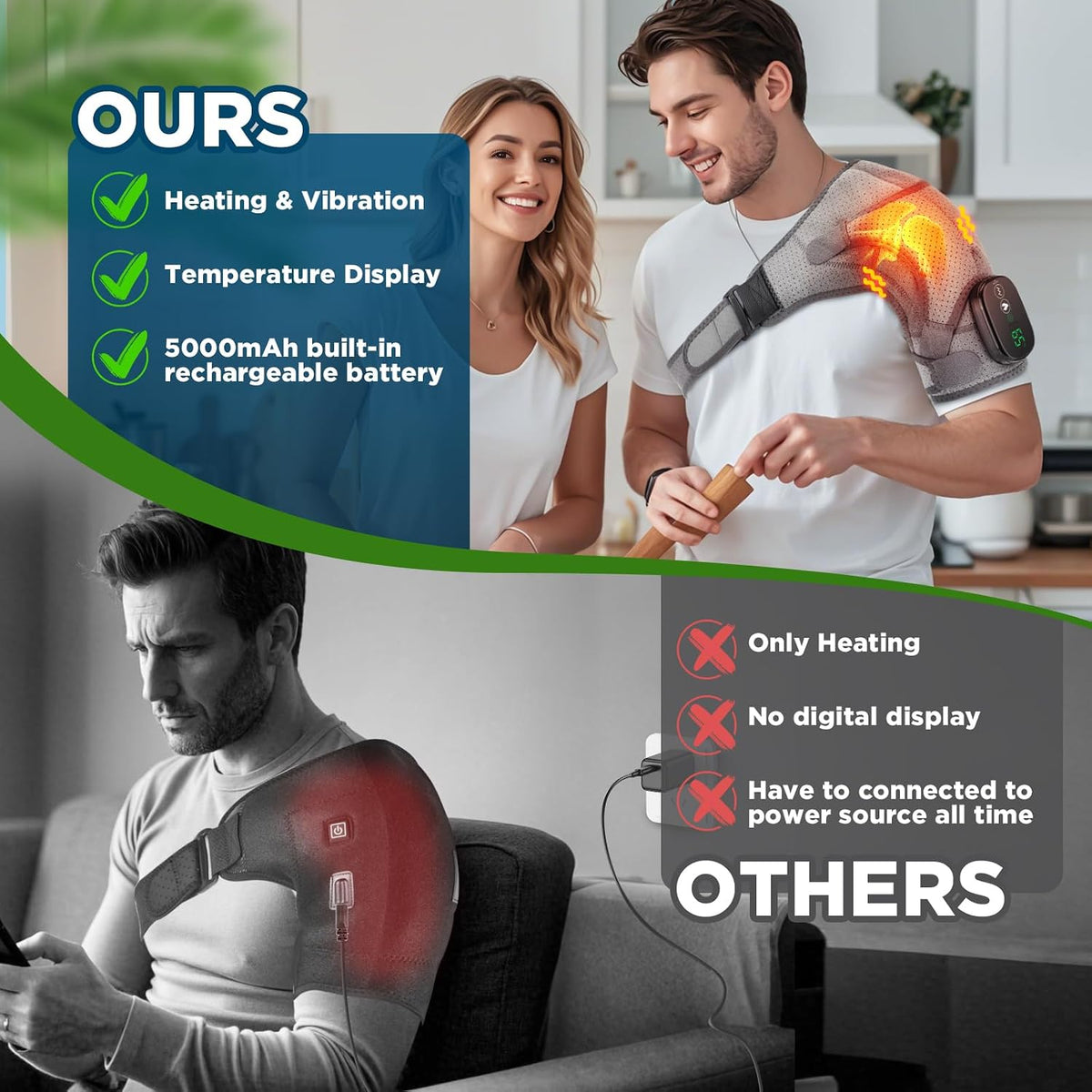 DREAMSOME Shoulder Heating Pad, Heated Shoulder Massager for Pain Relief