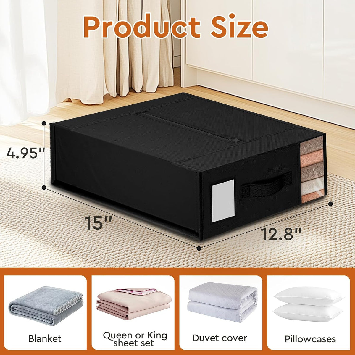 StorageTastic Bed Sheet Closet Organizers and Storage Under Bed Storage