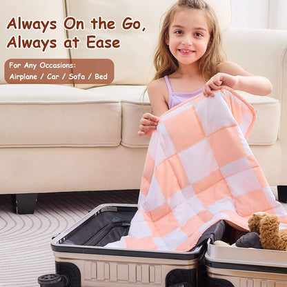 yescool Weighted Lap Pad 2 Pounds Weighted Lap Blanket, Space Plane Small Weighted Blanket, Weighted Throw Blanket Gifts for Travel Indoor Outdoor, 20"x30"