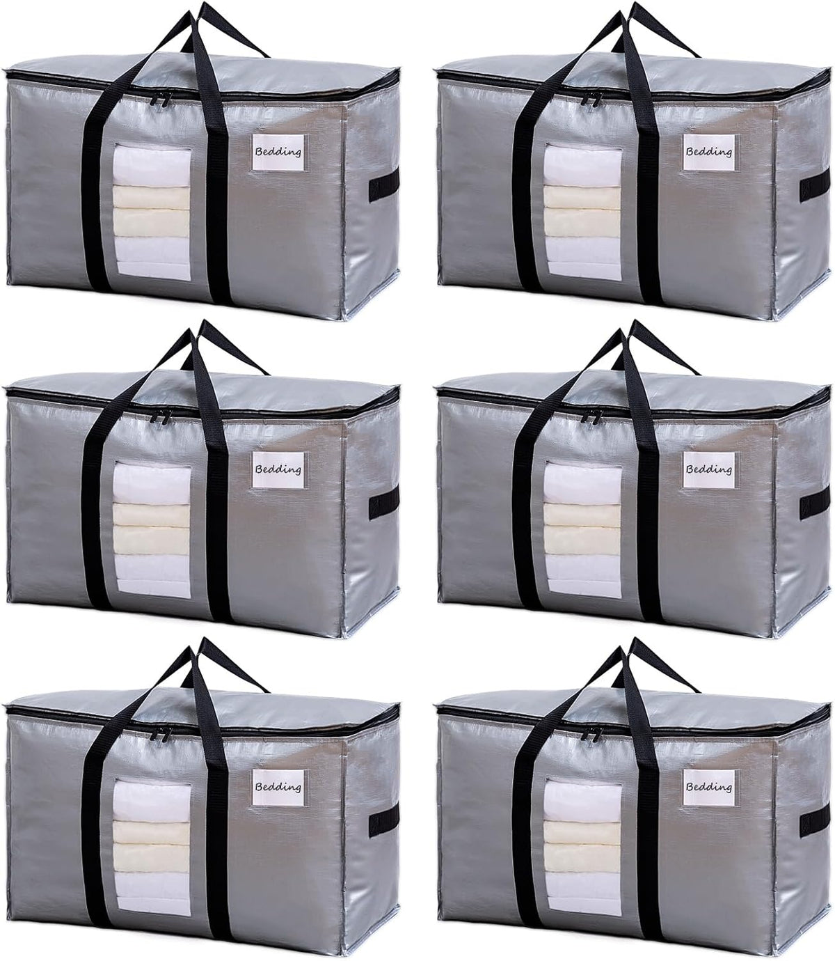 TAILI Blue Extra Large Moving Bags,Storage Bags with Visible Window