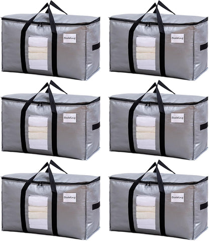 TAILI Blue Extra Large Moving Bags,Storage Bags with Visible Window