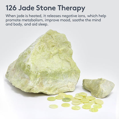 UTK Upgrade Far Infrared Heating Pad for Back, 5X Deeper Pain Relief Pure Jade Heating Pad with 153 Natural Jades, Hotter to 159℉, Weighted Electric Mat with Larger Heat Area, 4H Auto-Off, 31"x 21"