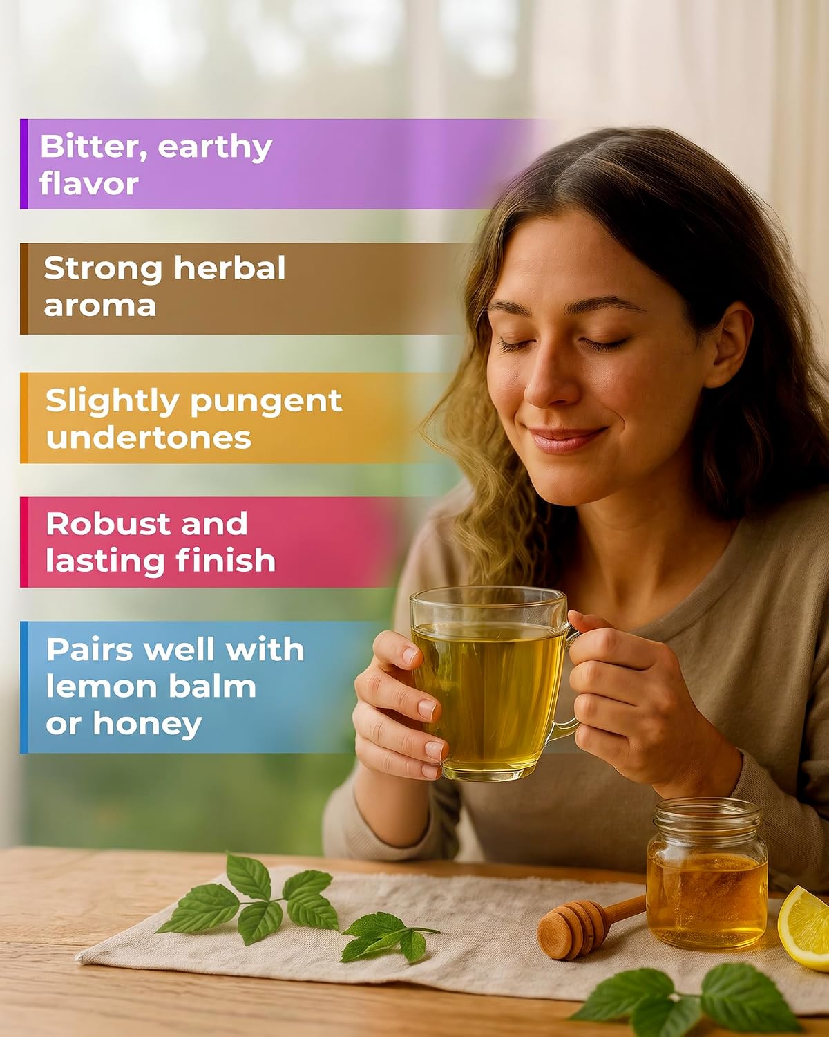 50 Bags Motherwort Tea Dried Motherwort Herb (Leonuri Herba) - 50 Tea Bags 1.5g Leonurus