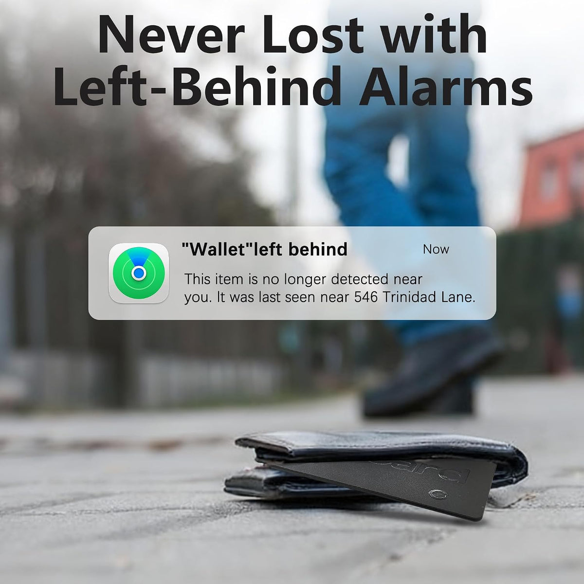 Wallet Tracker Card, Android & iPhone, Find My & Google, 5 Year Battery