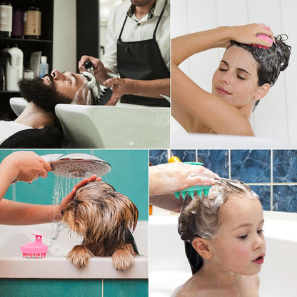 Oligei Scalp Massager 3 Pack, Shampoo Brush, Hair Scrubber for Exfoliation, Soft Silicone Brush for Hair Growth and Dandruff Removal