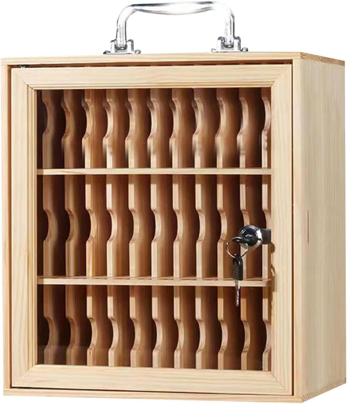 Cell Phone Charging Stations Phone Storage Cabinet 12/24/36/48/60 Slots Mobile Phone Storage Locker, Wooden Mobile Phone Storage Cabinet, Wall-Mounted Mobile Phone Storage Box Wi,12Grids