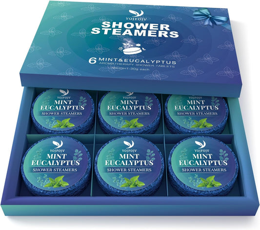 Shower Steamers Aromatherapy, 6PCS Enhanced Mint Shower Tablets