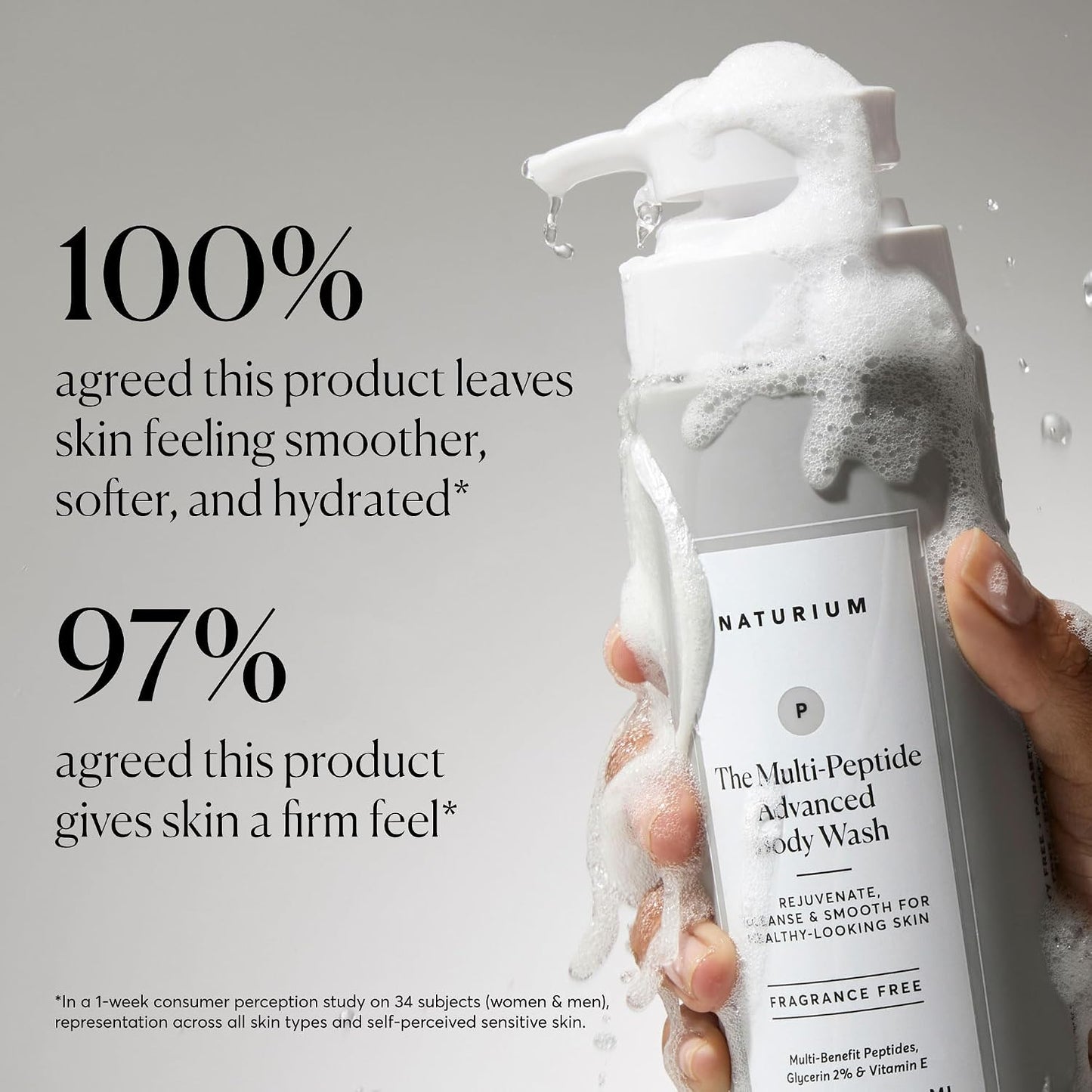 Naturium The Smoother Glycolic Acid Exfoliating Body Wash, Soft & Smoothing Cleanser, 16.9 oz