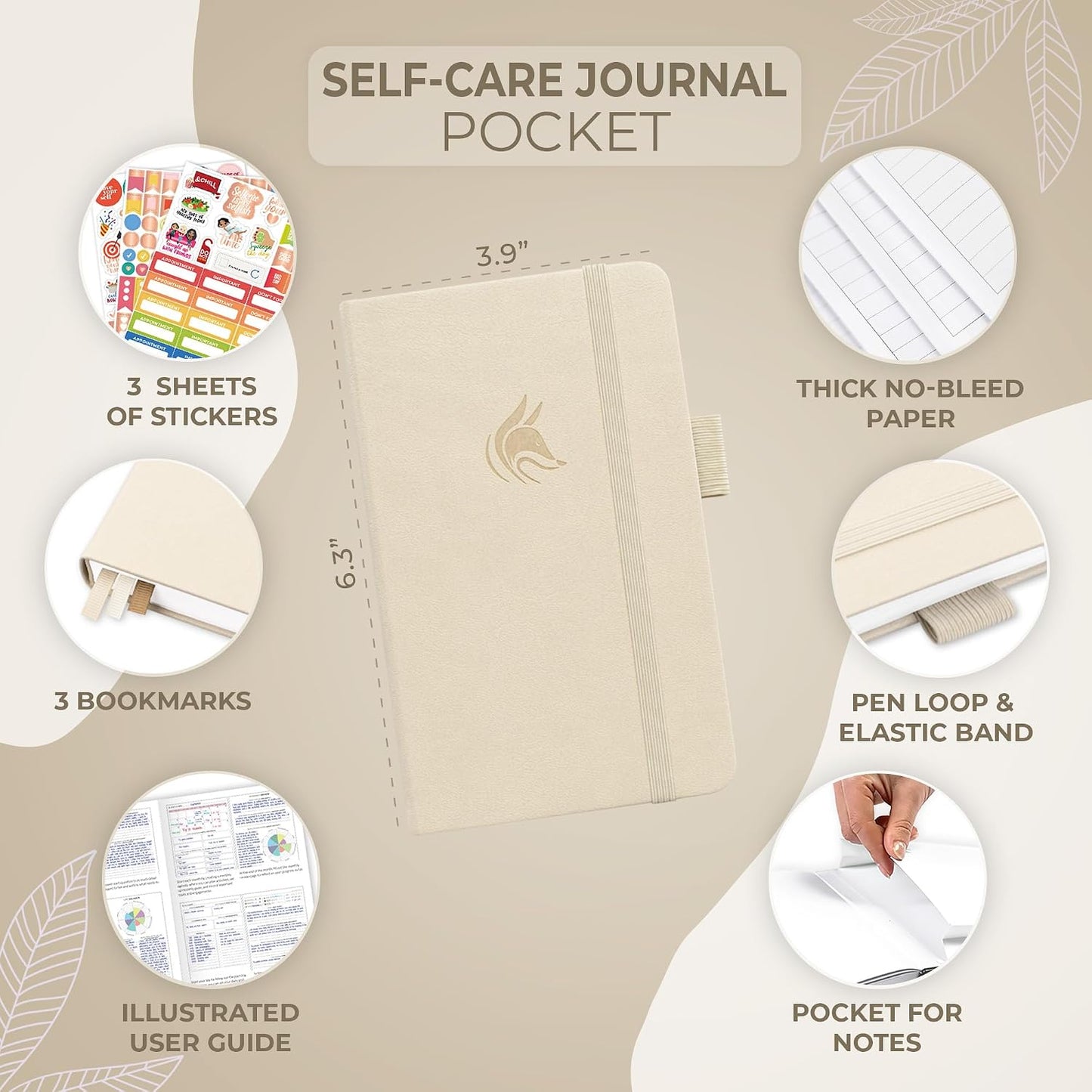 Clever Fox Self-Care Journal – Daily Reflection Notebook – Mental Health & Personal Development Planner, Meditation & Mood Log, A5 (Aquamarine)