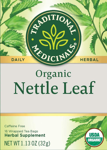 Traditional Medicinals Organic Nettle Leaf Herbal Tea, Supports Joint Health & Overall Wellness, (Pack of 6) - 32 Tea Bags Total
