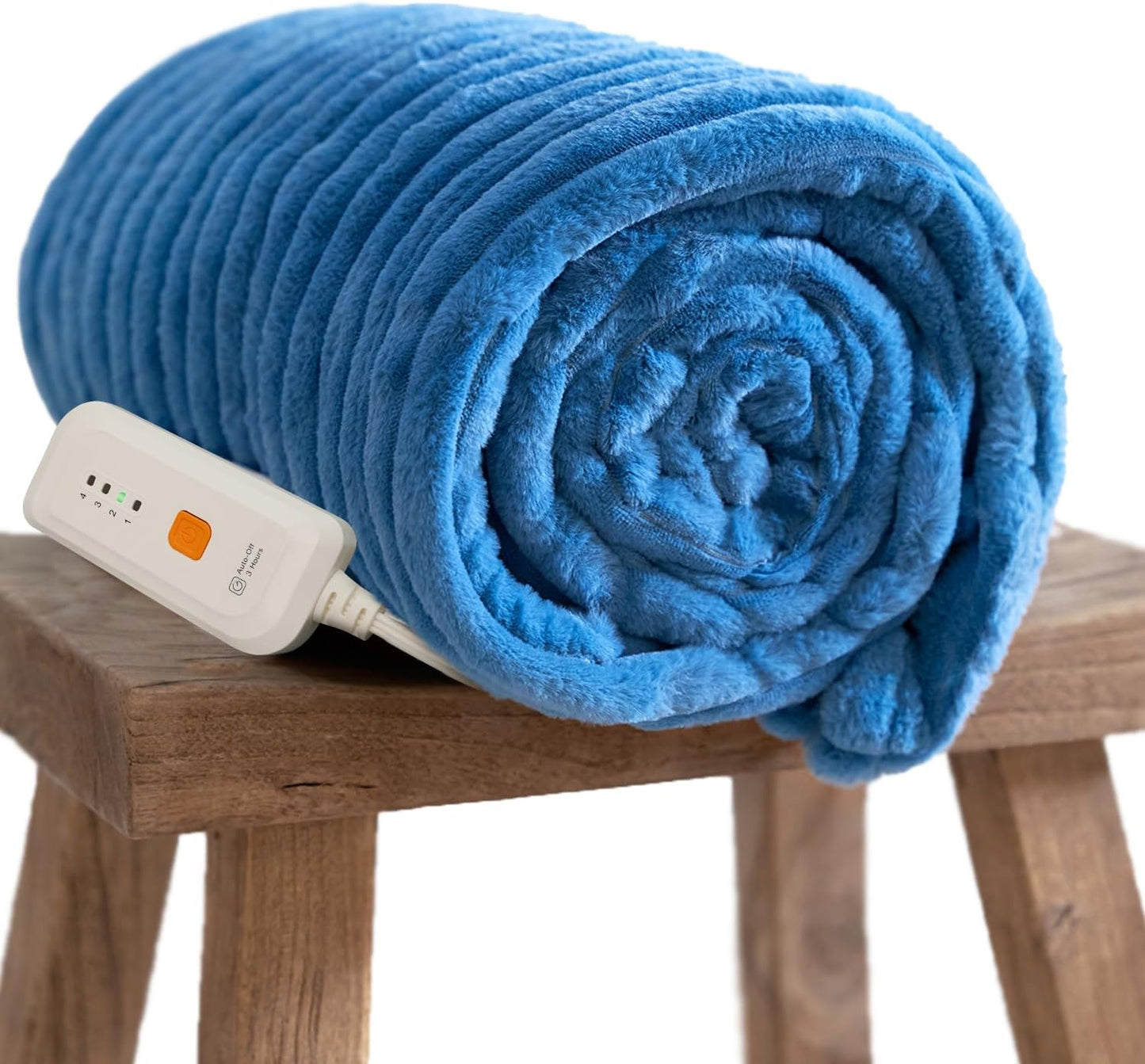 GOTCOZY Heated Throw Blanket, 50''X60'' - Soft Silky Plush Electric Blanket with 4 Heating Levels & 3 Hour Auto Off, ETL Certified, Machine Washable (Grey)