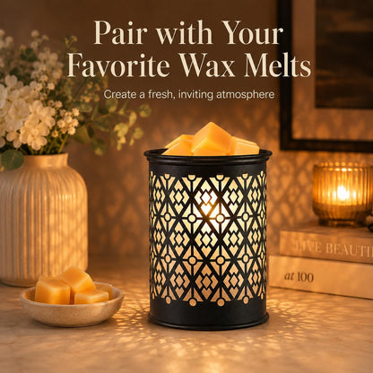 kobodon Wax Melt Warmer Metal Wax Warmer for Scented Wax Electric Fragrance Candle Oil Burner 2 in 1 Wax Melts as Gifts for Moms Grandma Women Girls(Sunflower)
