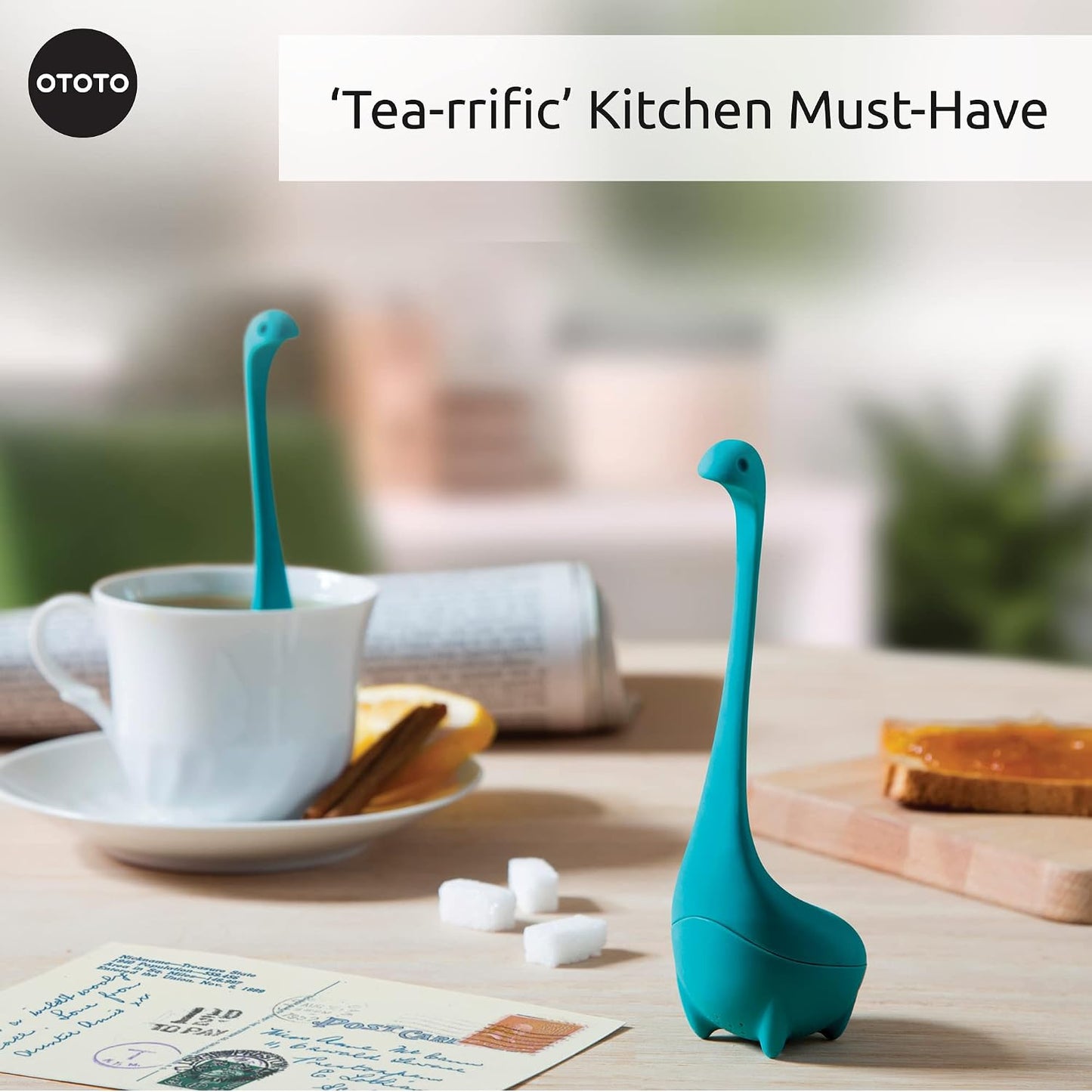 OTOTO Louie Cat Tea Infuser - Cats Loose Leaf Steeper & Diffuser, Tea Strainer Accessories, Cute Gifts for Cat Lovers, White Elephant Gifts, Cute Kitchen Accessories