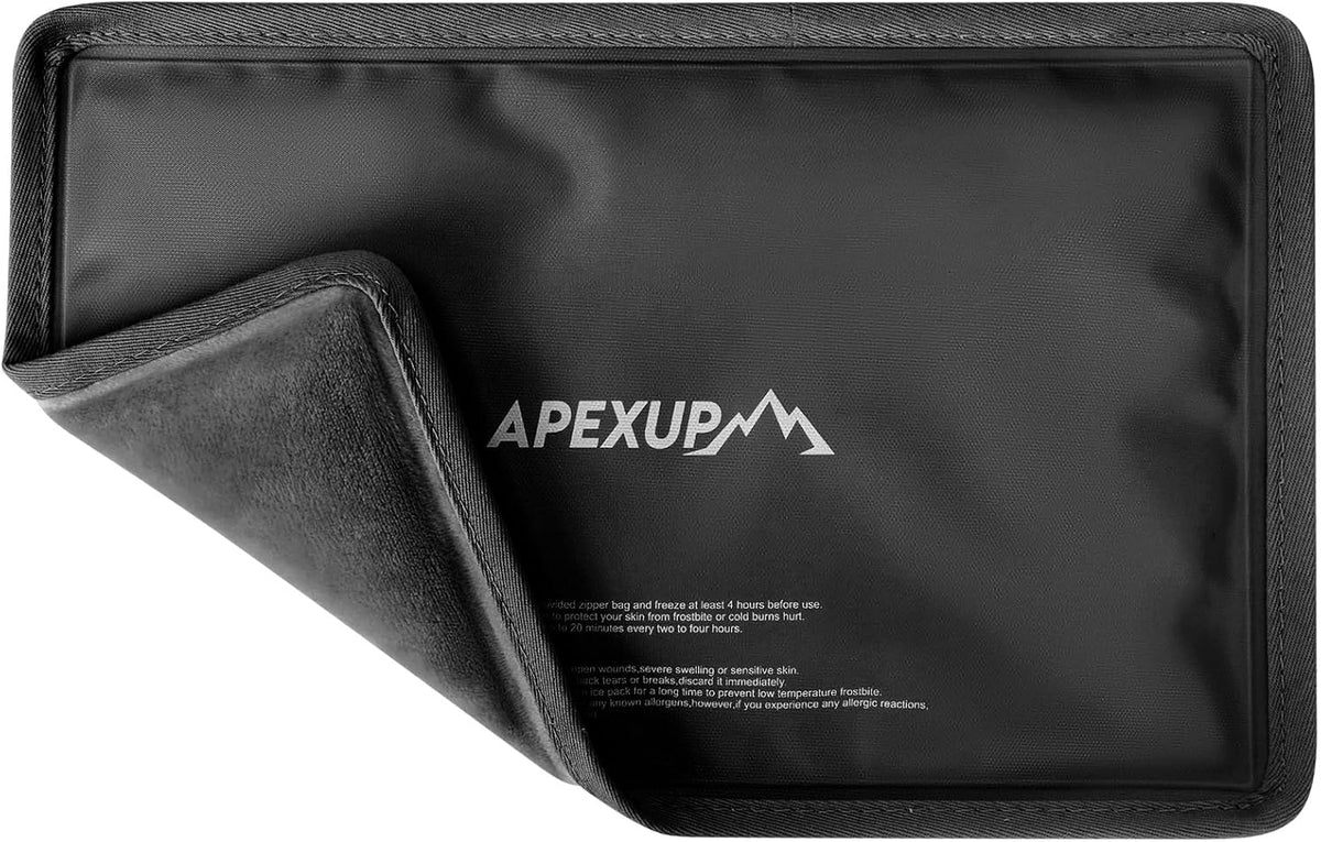 APEXUP Gel Ice Packs for Injuries Reusable, Flexible Double Sided Cold Packs for Injuries, Ice Pack for Knee, Shoulder, Back, Hip, Leg, Arm (Blue, 11.5"x7.5", 1PK)