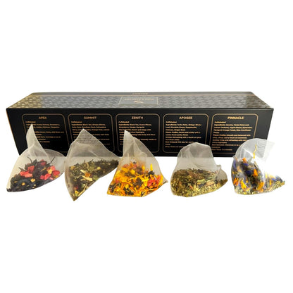 Pure And Easy Tea, Serenity Herbal Tea Flight Sampler, 15-Count Whole-Leaf Caffeine-Free Variety, Designed to Restore Calm & Balance, BPA-Free Plant-Based Tea Bags, Premium Wellness Gift Box (49.5g)