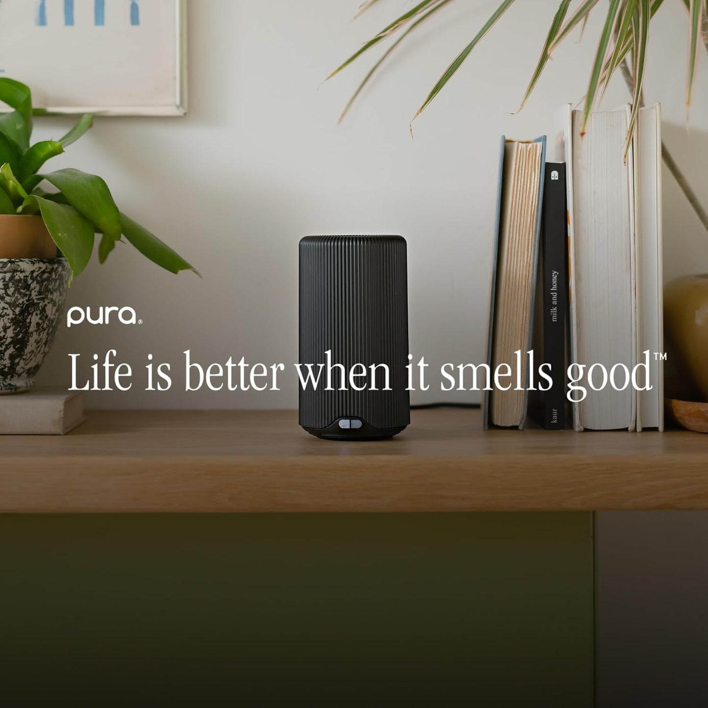 Pura Plus Smart Home Fragrance Diffuser for Large Spaces - Adjust Scent Intensity, Set Schedules, Timers & More in Pura App - Fragrances Sold Separately - White