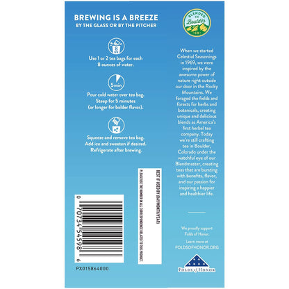 Celestial Seasonings Cold Brew Red, White & Blueberry Iced Tea Bags 18 tea bags (Pack of 2)