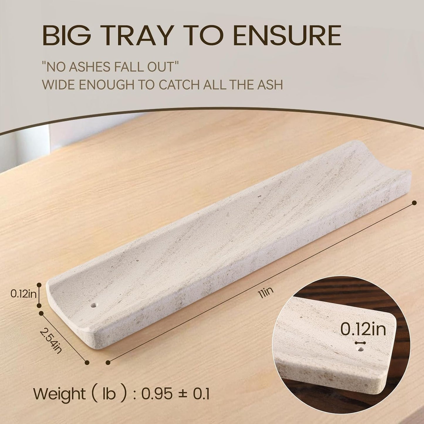 Koville Marble Incense Holder, Incense Holder for Sticks, Incense Sticks Holder Ash Catcher for Meditation Yoga SPA, Natural Stone Incense Burner, Home Table Decor (Grey)