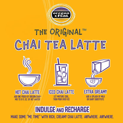 Oregon Chai Original Dry Chai Latte Mix, 8 Count (Pack of 6)
