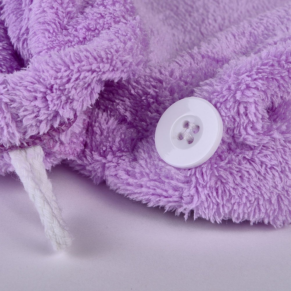 YYXR Microfiber Hair Drying Towel Ultra Absorbent Twist Hair Turban Drying Cap Hair Wrap (Rose)