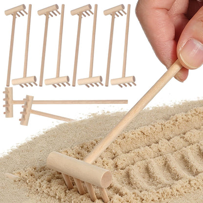 DOITOOL Mini Zen Garden Tool Rake Set, 10pc Sand Rake Tool, Meditation Feng Shui Decor Accessories for DIY Home Office Tabletop Decor