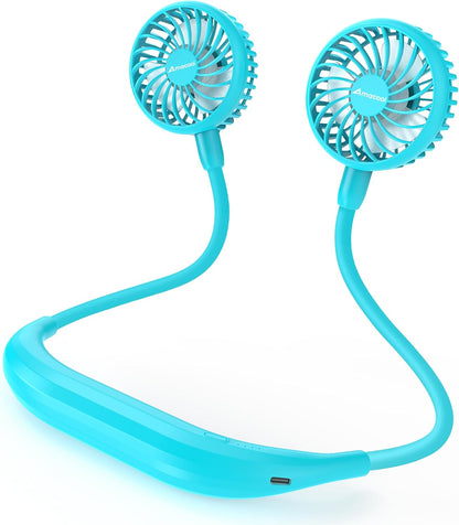 AMACOOL Portable Neck Fan, Lightweight Wearable with Hands-Free Comfort