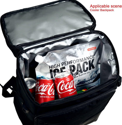 Reusable Ice Packs for Cooler Bag & Large Lunch Box, Long Lasting Gel Freezer Pack for Backpack, Heavy Duty Cold Packs for Camping, Travel, 3 Pack (9.8"x9.8")