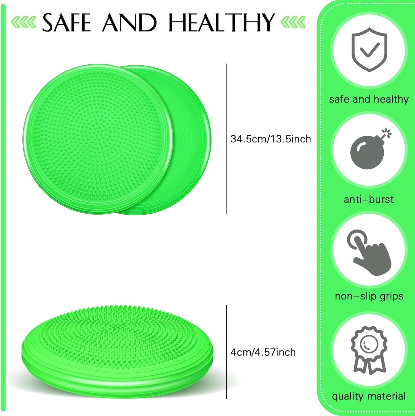 Libima 8 Pcs Wiggle Seat Inflated Wobble Cushion Sensory Seat Flexible Balance Board Balance Disc for Kids Men Women Physical Exercise Improving Posture Home Office Classroom
