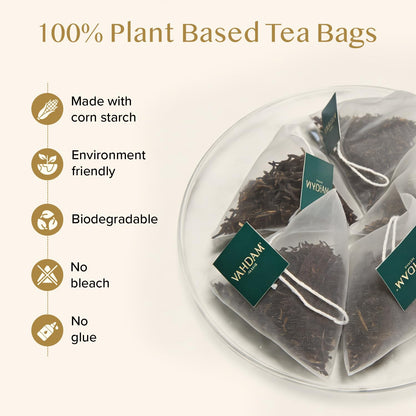 VAHDAM English Breakfast Tea Bags (100 Count) Black Tea in Pyramid Tea Bags