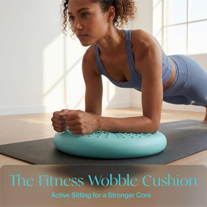 Tumaz Wobble Cushion - Wiggle Seat to Improve Sitting Posture & Stay Focused for Sensory Kids, Balance Disc to Core Strength & Flexible Seating [Extra Thick Balance Board, Pump Included Wobble Board]