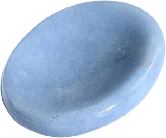 Anaya Agate Labradorite Worry Stone 35-40mm – Healing Thumb Crystal for Anxiety & Stress Relief – Palm Meditation Stone with Velvet Pouch Christmas Gift for Men & Women - Colors A
