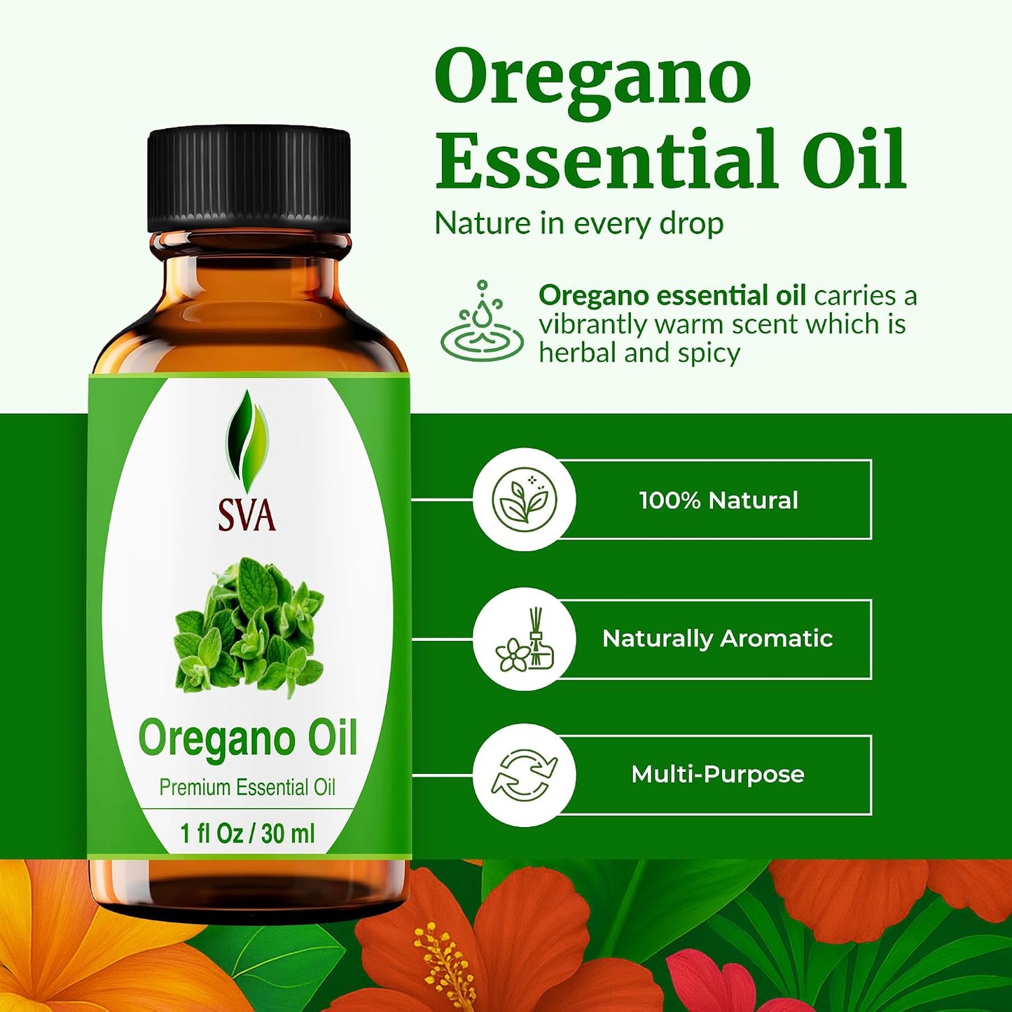 SVA Lavender Essential Oil 4 Fl Oz – for Diffuser, Skin & Hair Care – Ideal for Massage & DIY Blends – with Dropper