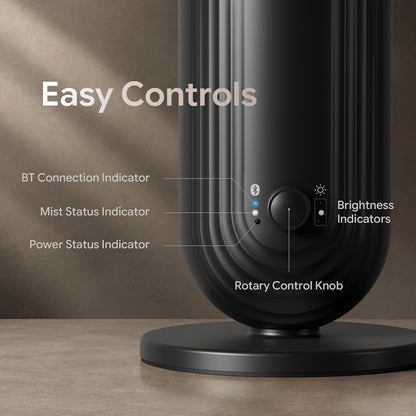 Airversa U1 Smart Tower Waterless Diffuser Starter Kit for Room, Black | 2x50ml Hotel Scent Fragrance Oil, Up to 1200 sq ft, App Control, Cold Air, 120mL, DC-12V/1A, Scent Air Machine, U1kit-2X50