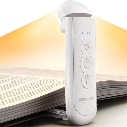 HIONXMGA Rechargeable Book Light,Clip-On Reading Light for Books in Bed
